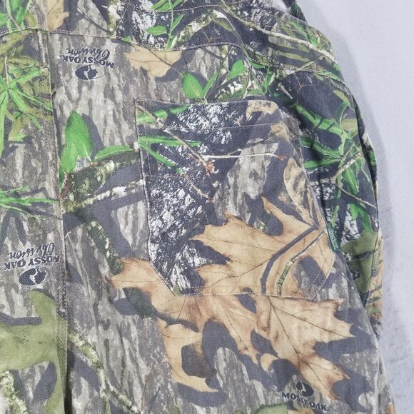 Mossy Oak Fieldstaff Camo Overalls Mens 46x30 Green Brown Hunting Outdoor - Picture 11 of 13